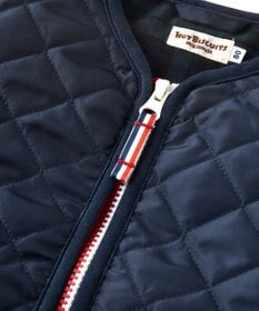 MIKI HOUSE HOT BISCUITS 【80-120cm】 抗菌・抗ウィルス ノーカラー キルティング 中綿ジャンパー