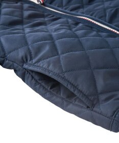 MIKI HOUSE HOT BISCUITS 【80-120cm】 抗菌・抗ウィルス ノーカラー キルティング 中綿ジャンパー