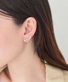Phoebe リーフグレースビジューピアス&イヤリング　ゴールド