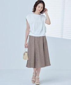 組曲 L 【WEB限定】コンシャスジャージーフレンチスリーブカットソー