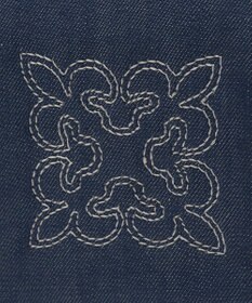 russet 【刺繍モノグラム】デニム2WAYトートバッグ(CE-1772)