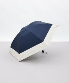 AURORA 【MACKINTOSH LONDON（マッキントッシュ ロンドン）】天然風バイカラー切継ぎ晴雨兼用パラソル（折りたたみ傘）
