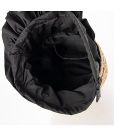 UNBILLION cachecache フリルハンドルラフィアバケツバッグ