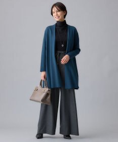 自由区 【洗える】ウールニットコンビジャージー ライトアウター