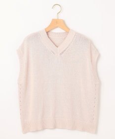 組曲 L 【WEB限定・前後着用可】コットンポリエステル杢プルオーバー ニット