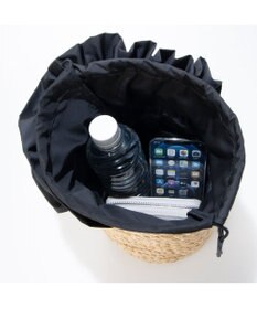 UNBILLION cachecache フリルハンドルラフィアバケツバッグ