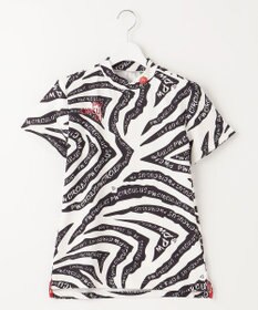 PW CIRCULUS 【UVカット / 吸水速乾 / 伸縮性抜群】【WOMEN】ゼブラ柄モック T ゴルフウェア レディース