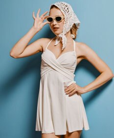 San-ai Resort（三愛水着楽園） ワコール定番商品カップ使用、GHIカップの大きなお胸に対応【グラマラスフィット】クロスワイヤーAライン水着　11EF-ML・13GHI-L LL