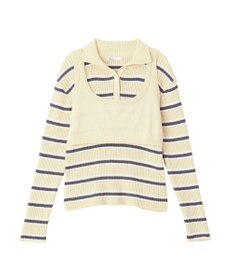 CRAFT STANDARD BOUTIQUE 2点セット/ベスト＋ハーフボタンリブニットトップ