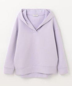 ANY 【洗える】ライトウエイト スリットネックパーカー