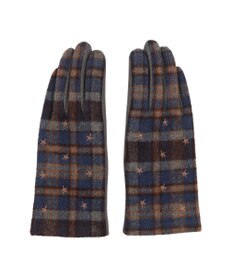 UNBILLION カシュネ cache nez / スター刺繍チェック手袋