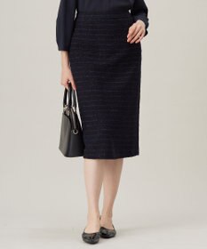 自由区 カラミツイード スカート ネイビー系