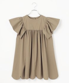 #Newans 【イージーケア】スカラップヘムチュニックブラウス