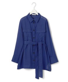 ICB L 【洗える】ラミーコットンボイル シアーシャツ