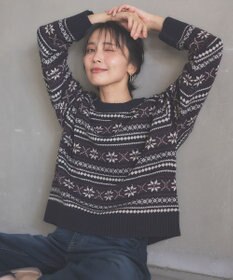 ANY 【洗濯機可能】ソフトアクリルスノージャガードニット