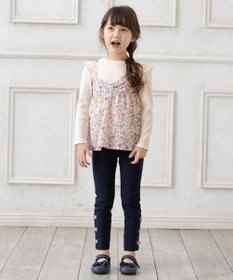 ANY KIDS 裾リボンストレート パンツ