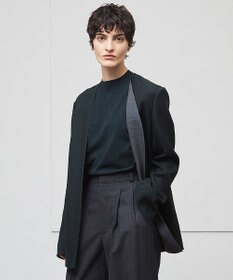 BEIGE， GRANET / ノーカラーリバージャケット