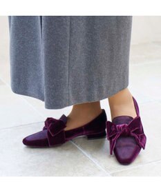 MODE ET JACOMO <MODE ET JACOMO>ベルベットリボンローファー
