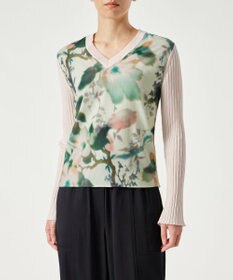 Paul Smith 【洗える】Lens Blur Botanical コンビ ニット