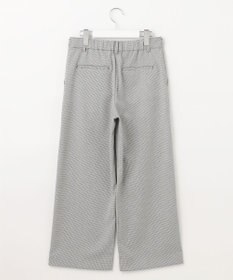 J.PRESS LADIES L 【洗える】シャークスキンハウンドトゥース セミワイド パンツ
