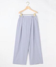組曲 【先行予約】スムースクロス ラップ見えワイドパンツ