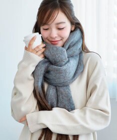 WEGO 【マフラー/ユニセックス着用】ワイドフリンジストール