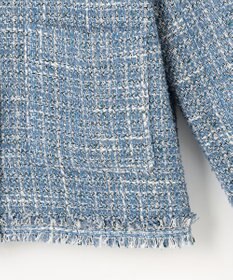 ファンシーノットツイードノーカラー ジャケット / 自由区