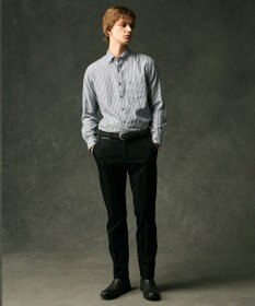 JOSEPH ABBOUD 【柔らか・光沢感】コットンビエラストライプ シャツ