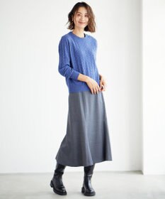 J.PRESS LADIES 【洗える】フラノハンドウォッシュ マーメイド スカート