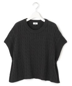 J.PRESS YORK STREET 【WOMEN】コットンニット ケーブルポンチョ