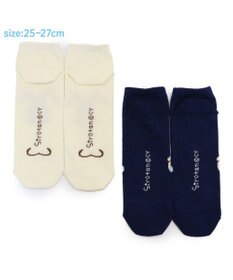 Mother garden しろたん スニーカー丈ソックス 2足セット 25~27cm 《顔ぼんミルク/お友達フェイス》