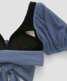 San-ai Resort（三愛水着楽園） 【San-ai Resort×PEACH JOHNコラボ】【ナイスバディ水着】パフスリーブワイヤービキニ　9M・11L　【San-ai Resort（サンアイリゾート）】