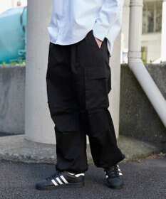 WEGO 【ウエストゴム/SMLサイズ展開】イージーワイドカーゴパンツ