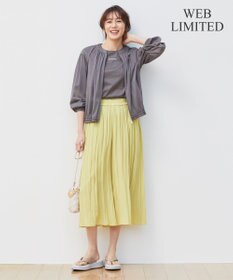 自由区 L 【WEB限定/着丈調節可/洗える】カラーギャザーパンツ マスタード系