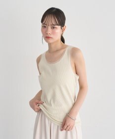 earth music&ecology エッジチュールラメテレコタンクトップ