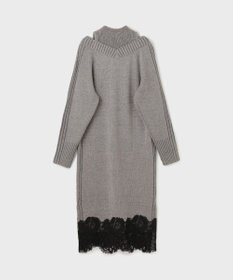 GRACE CONTINENTAL レイヤードレースニットワンピース