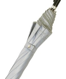 MOONBAT 【遮光率100％/遮熱/UV】LANVIN en Bleu (ランバン オン ブルー)晴雨兼用日傘 ピコレース シルバーラメ刺繍 長傘