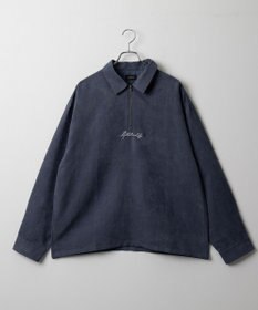 WEGO フェイクスウェードハーフZIPシャツ（LS）