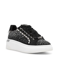 STEVE MADDEN GLORIES パールビジューレースアップスニーカー
