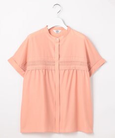 J.PRESS LADIES ソフトシアークロス フレンチスリーブ ブラウス