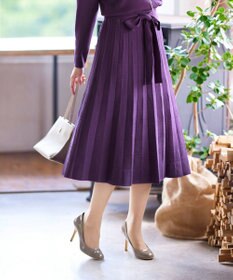 Tiaclasse L 【洗える】1枚で着映えするチェック柄編みニットワンピース