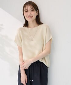 ANY L 【新色追加/14色展開】アクリルガーターフレンチスリーブニット