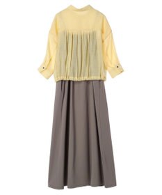 YECCA VECCA 【2点SET】シアーシャツ×Aラインキャミワンピース