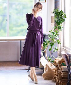 Tiaclasse L 【洗える】1枚で着映えするチェック柄編みニットワンピース