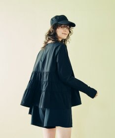 San-ai Resort（三愛水着楽園） 【WEB限定】5点セット キャップ付きUVカットタンキニ+ティアードラッシュセット水着【BeachQueen(ビーチクイーン）】