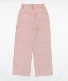 WEGO ハートポケットストレートデニムパンツ