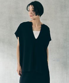 UNFILO L 【WEB限定カラー】スゴ機能美ニット キーネック ジレ