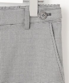 J.PRESS LADIES L 【洗える】シャークスキンハウンドトゥース セミワイド パンツ