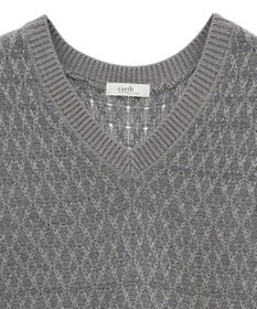 earth music&ecology ラメジャガードニットベスト