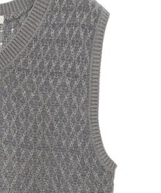 earth music&ecology ラメジャガードニットベスト